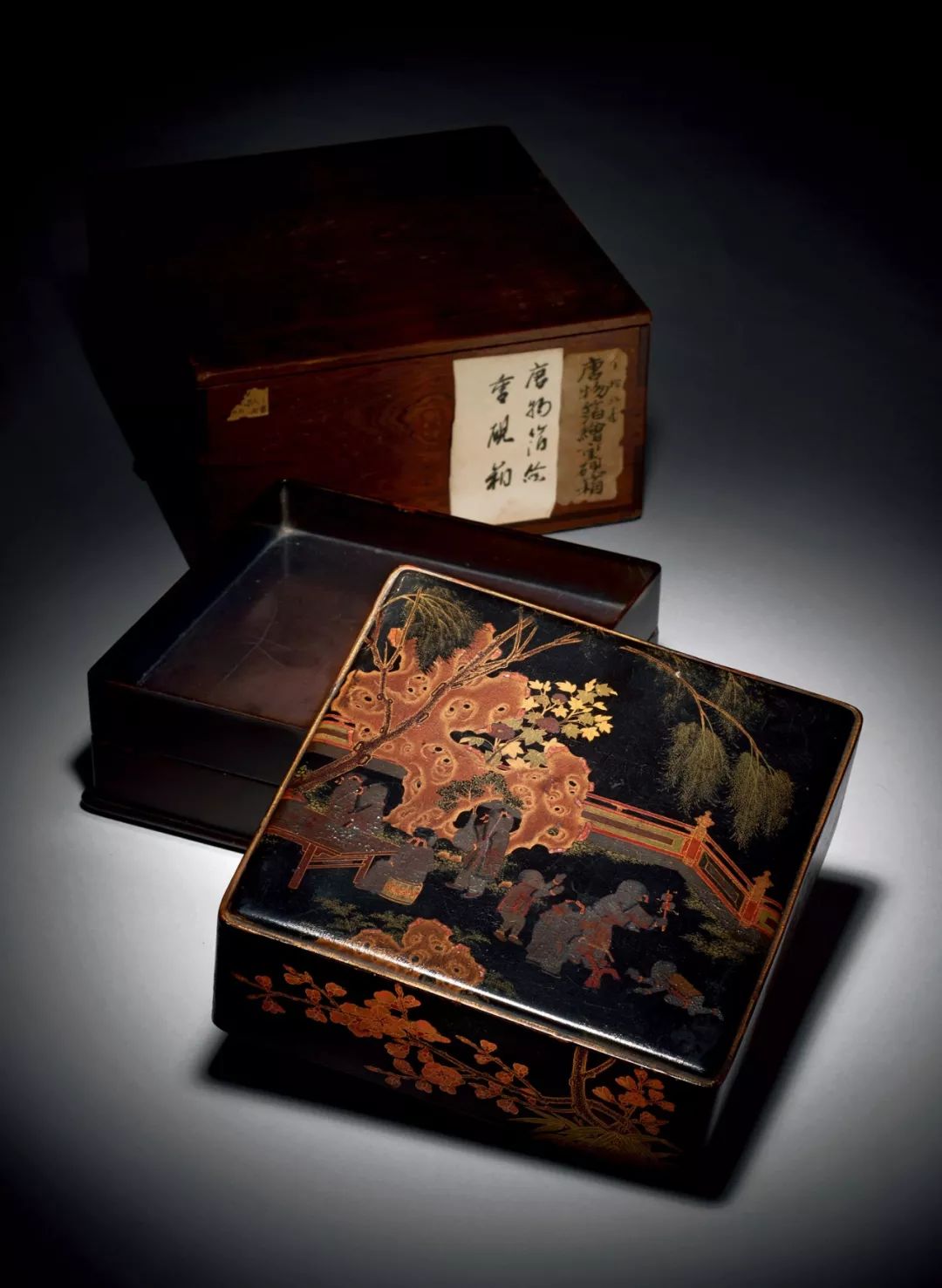 漆器 捧盒 雕刻 唐物 清朝 【公式通販】